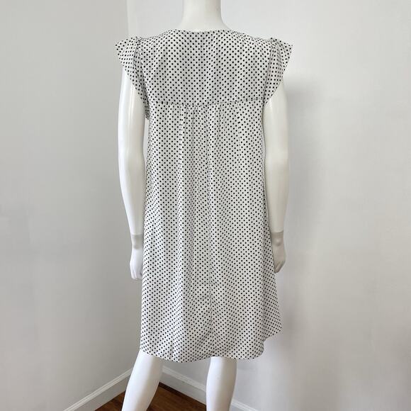 Savanna Jane Size M Shift Mini Dress Polka Dot Embroidered Floral Sleeveless - Picture 4 of 13